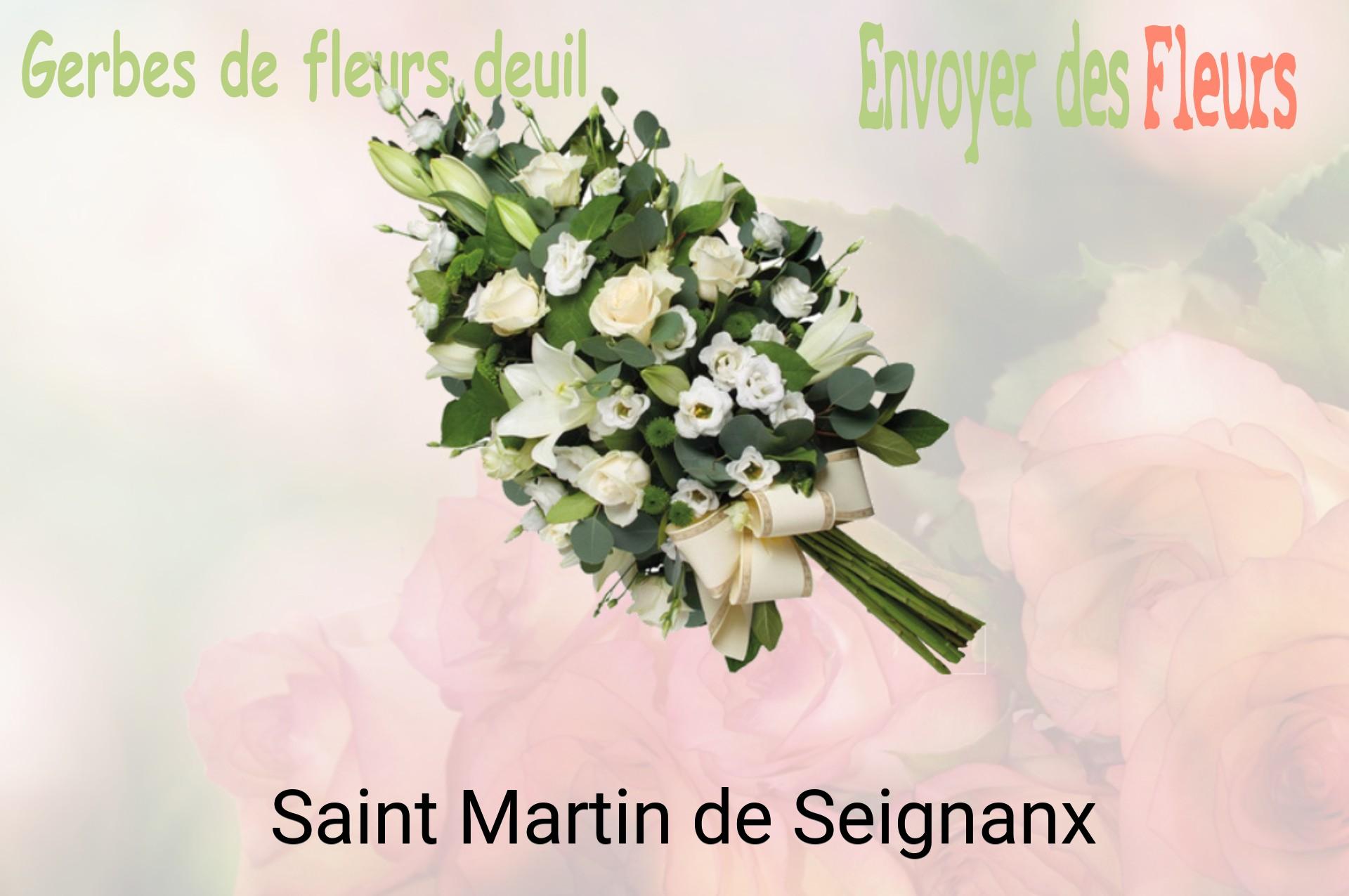Gerbe de fleurs de deuil livrée à Saint-Martin-de-Seignanx